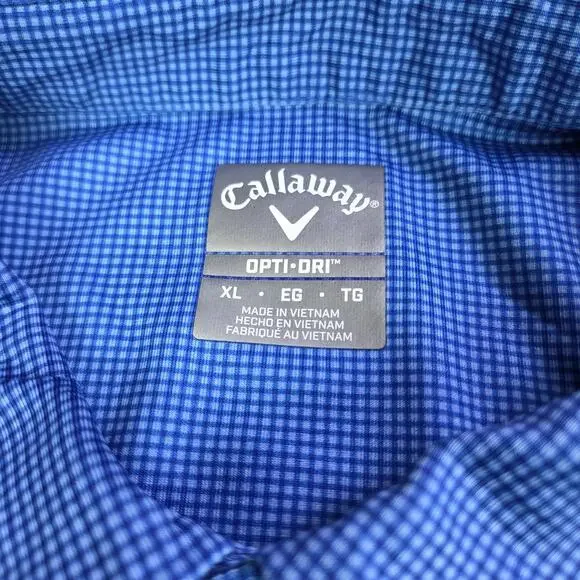 Callaway Opt Dri Performance Golf Polo Lot (2) Mens XL Blue Lightweight Stretch - Picture 5 of 13